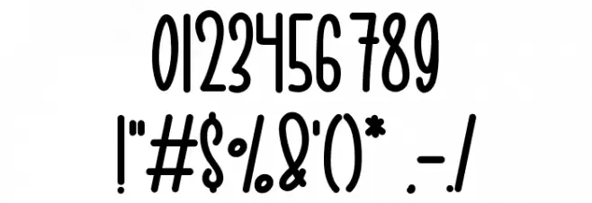 Happy Candy Font OTHER CHARS