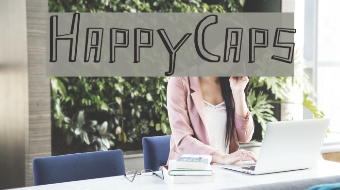 Happy Caps Font examples