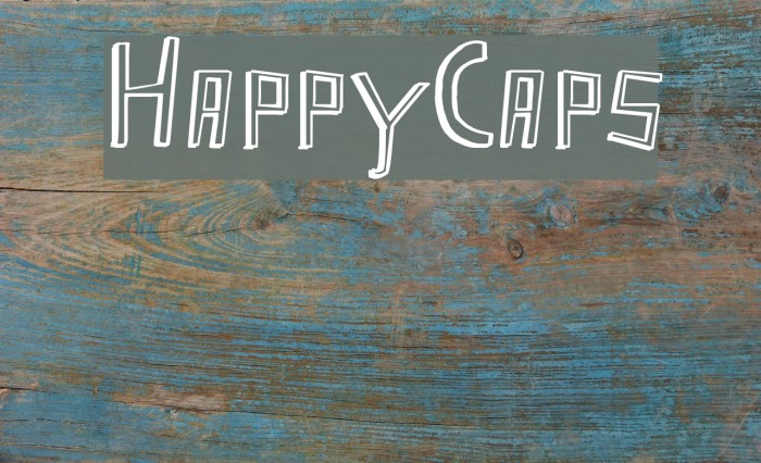Happy Caps Font examples