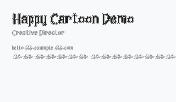 Happy Cartoon Demo Business Card