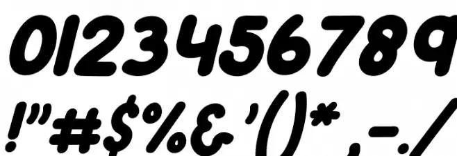 Happy Chicken Italic Font OTHER CHARS