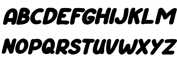 Happy Chicken Italic Font LOWERCASE