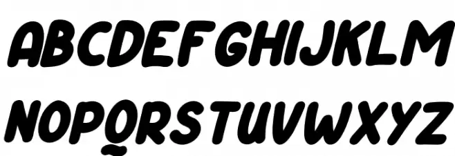 Happy Chicken Italic Schriftart Groß