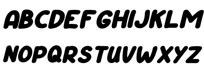 Happy Chicken Italic Font LOWERCASE