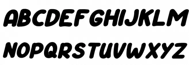 Happy Chicken Italic Caratteri MINUSCOLO