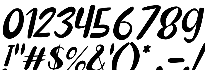 Happy Choco Italic Font OTHER CHARS