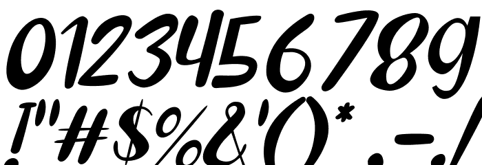 Happy Choco Italic Font OTHER CHARS