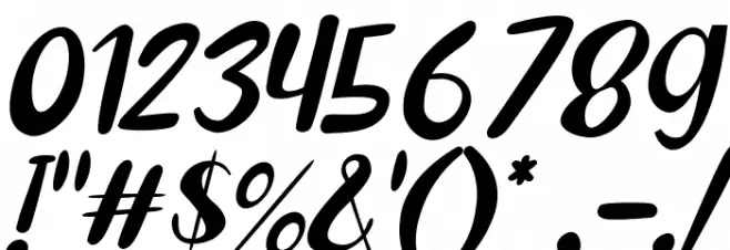 Happy Choco Italic Font OTHER CHARS