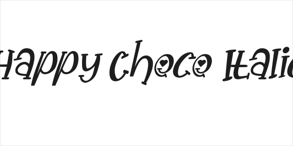 Happy Choco Italic Logo