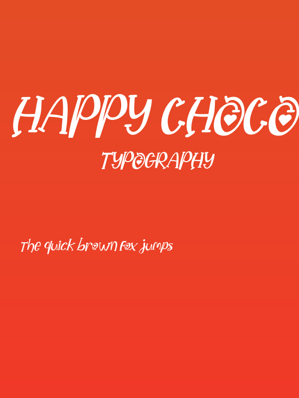 Happy Choco Italic Poster