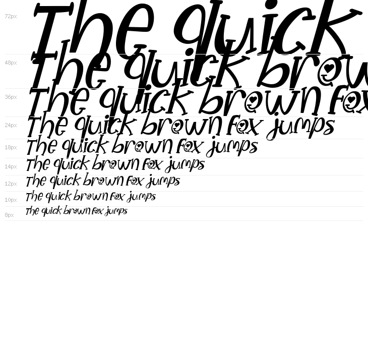 Happy Choco Italic Waterfall