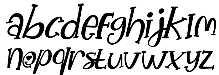 Happy Choco Italic Font LOWERCASE
