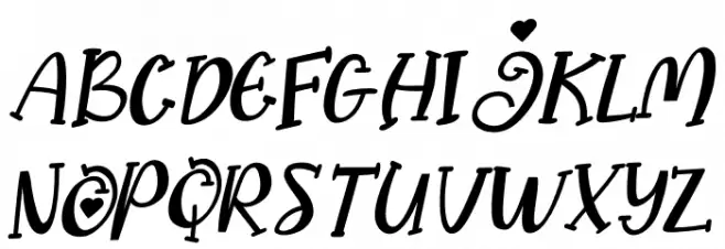 Happy Choco Italic Polices MAJUSCULES
