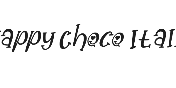 Happy Choco Italic Logo