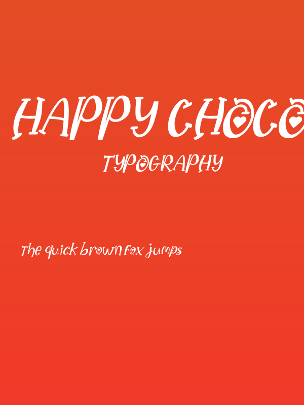 Happy Choco Italic Poster
