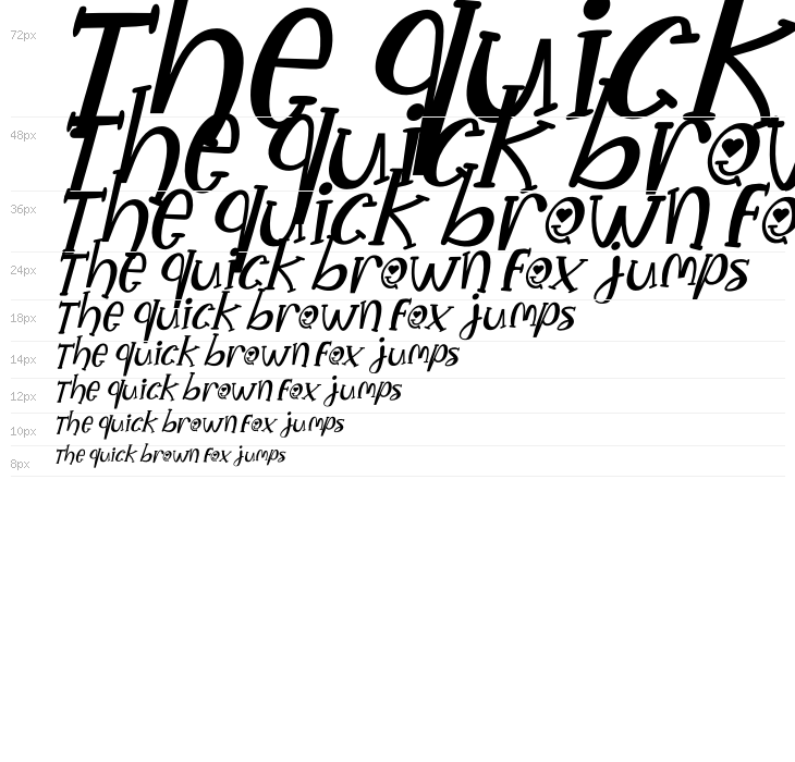 Happy Choco Italic Waterfall