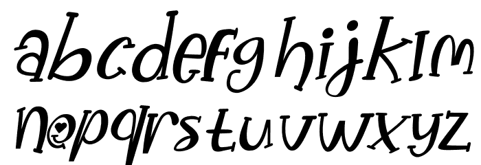 Happy Choco Italic Font LOWERCASE