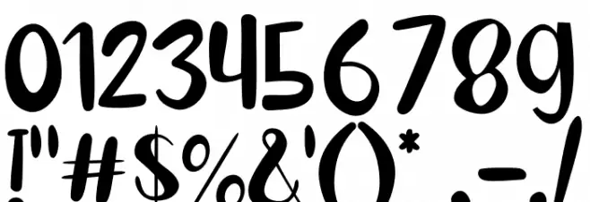 Happy Choco Font OTHER CHARS