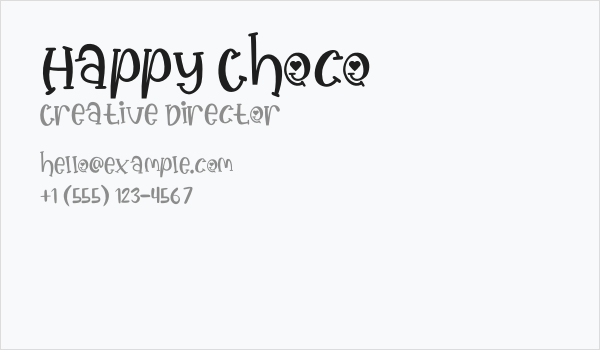 Happy Choco Business Card