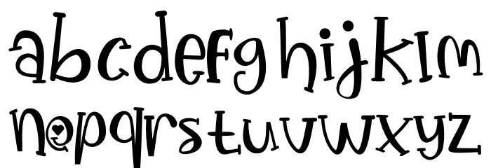 Happy Choco Font LOWERCASE