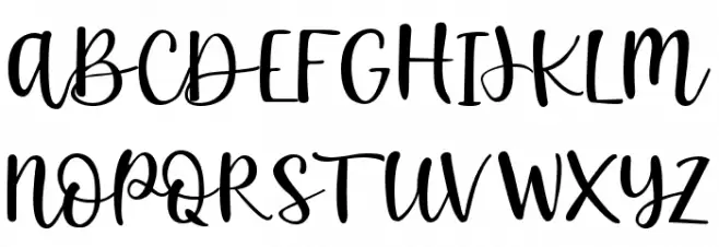 Happy Christmas Font UPPERCASE
