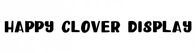 Happy Clover Display  Frei Schriftart Herunterladen