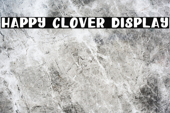 Happy Clover Display Font examples