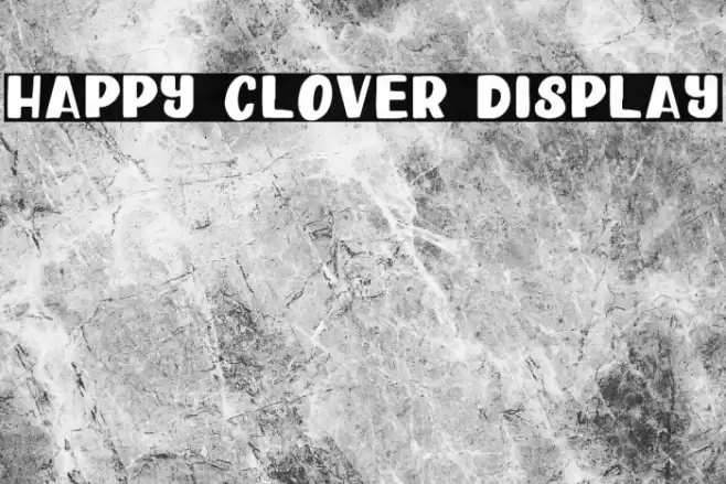 Happy Clover Display Font examples