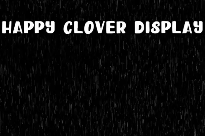 Happy Clover Display Font examples