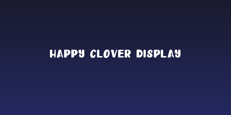 Happy Clover Display Social Header