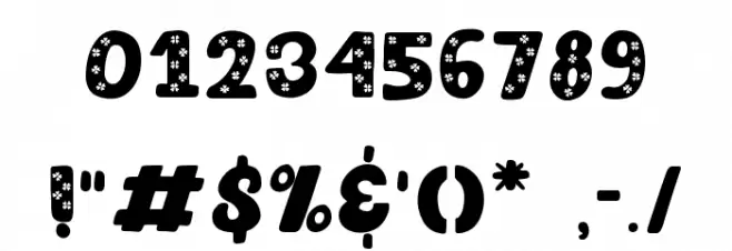 Happy Clover Leaf Display Font Alte caractere