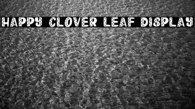 Happy Clover Leaf Display Font examples