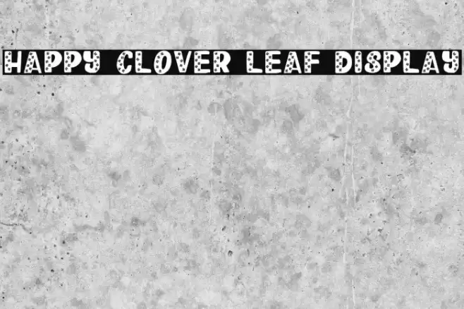 Happy Clover Leaf Display Font examples