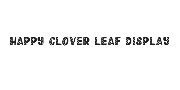 Happy Clover Leaf Display Logo