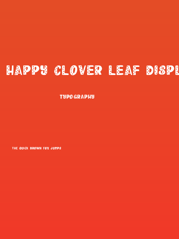 Happy Clover Leaf Display Poster