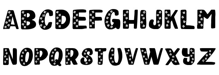 Happy Clover Leaf Display Font Litere mici