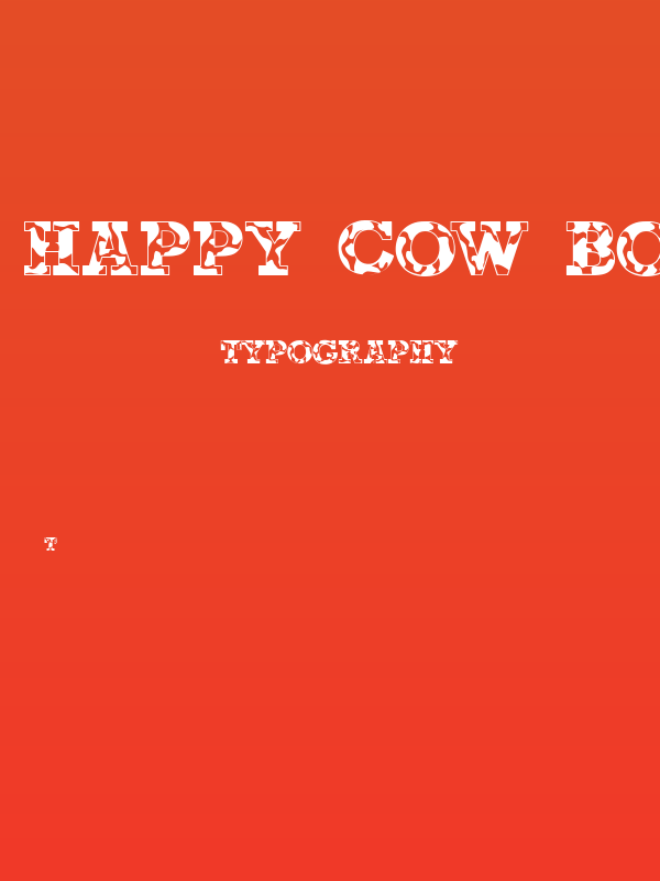 Happy Cow Bold Poster