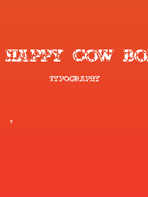 Happy Cow Bold Poster