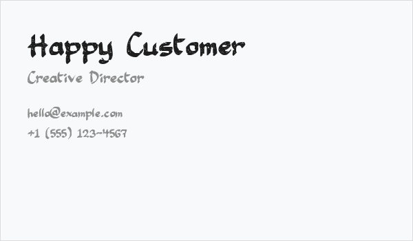 Happy Customer Business Card