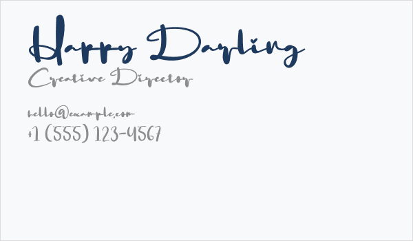 Happy Darling Business Card