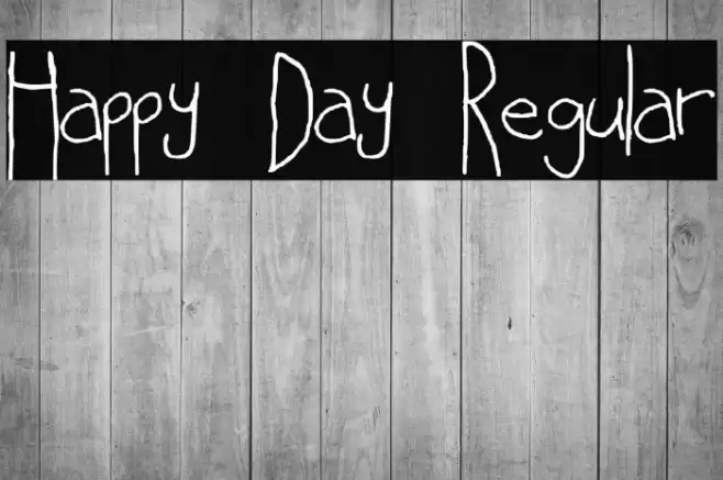 Happy Day Regular Font examples