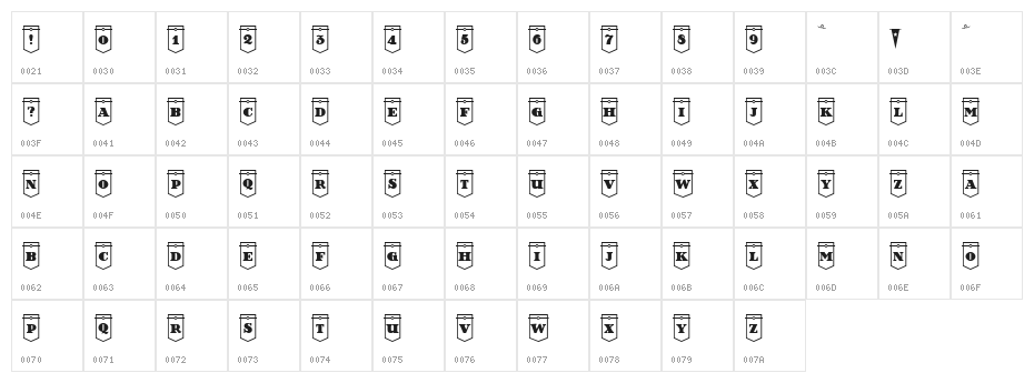 Happy Day School Opposed Regular Character Map