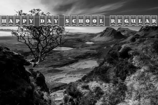 Happy Day School Regular Font examples