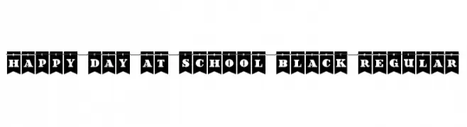 Happy Day at School Black Regular  Frei Schriftart Herunterladen