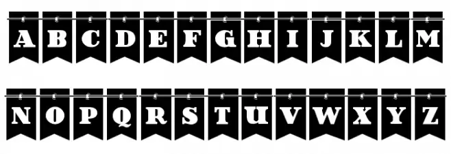 Happy Day at School Black Regular Font Litere mari