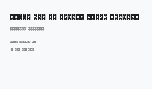 Happy Day at School Black Regular Business Card