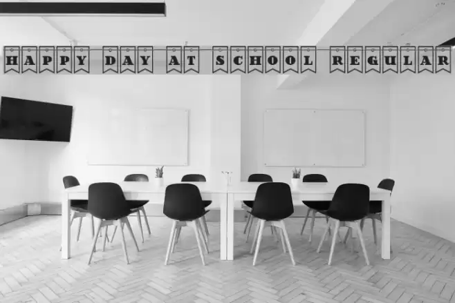 Happy Day at School Regular Font examples