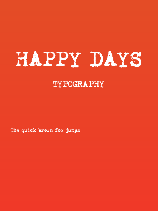 Happy Days Poster