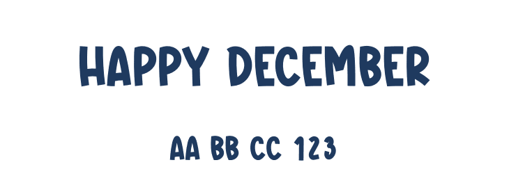 Happy December Font Preview