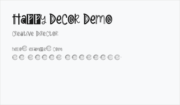 Happy Decor Demo Business Card